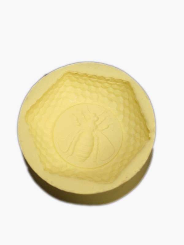 SILICONE MOULD rounded honeycomb with a bee