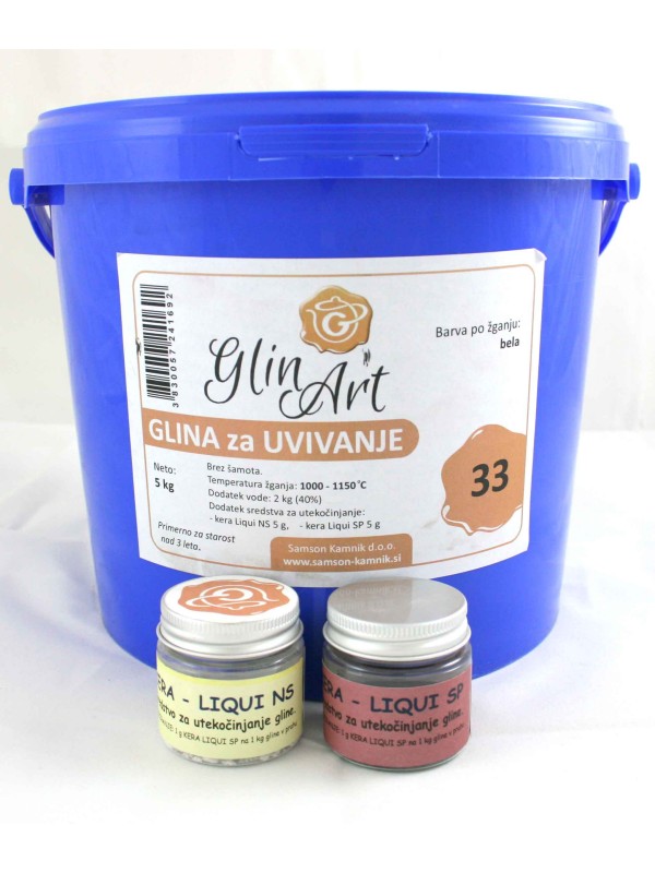 Casting clay 33 white 5 kg   KERA LIQUI NS 5 g   KERA LIQUI SP 5 g