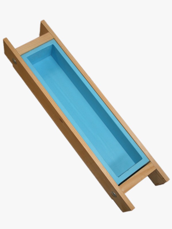 SOAP MOLD - silicone with wooden frame, assembleable 70 x 11 x 7 cm