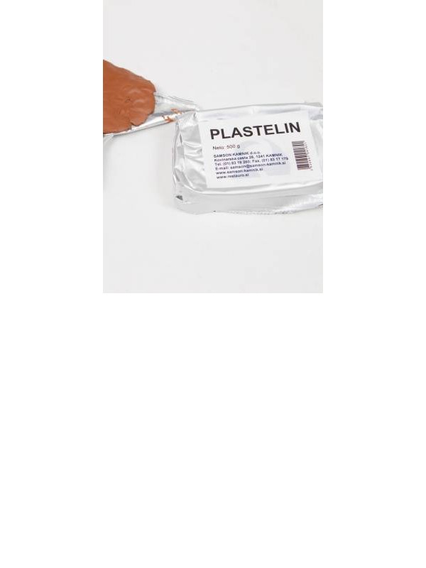 PLASTICINE, hard, brown 500 g
