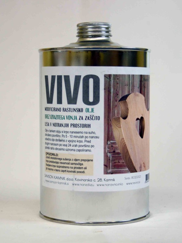 VIVO oil without strong scent for protecting indoor wooden surfaces 1 l