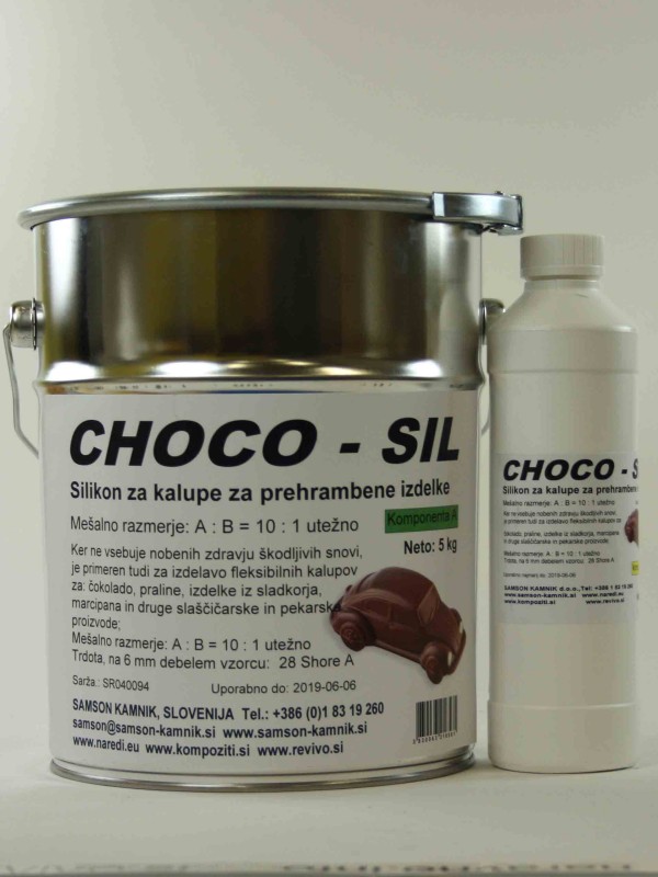 CHOCO SIL silikon za izdelavo kalupov za čokolado 5000 g 500 g
