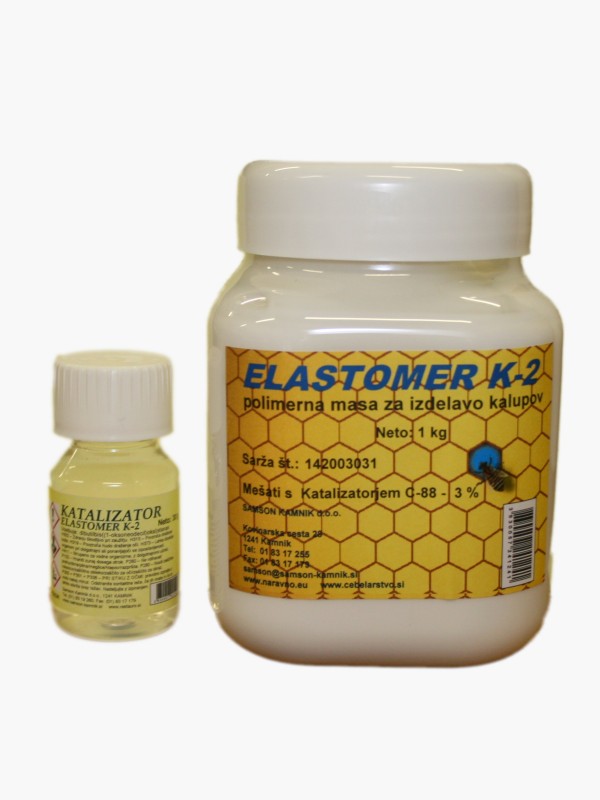 ELASTOMER K2 1 kg katalizator K2 30 g za izdelavo satnic, matric, kalupov za mila