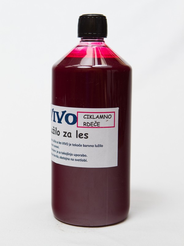 Lužilo za les CIKLAMNO RDEČE vodno