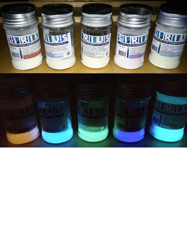 Sirius luminescent pigments by day and night