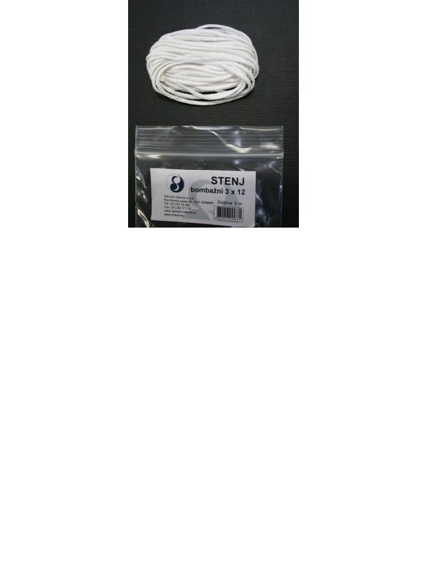 STENJ  bombažni   3 x 12     5 m