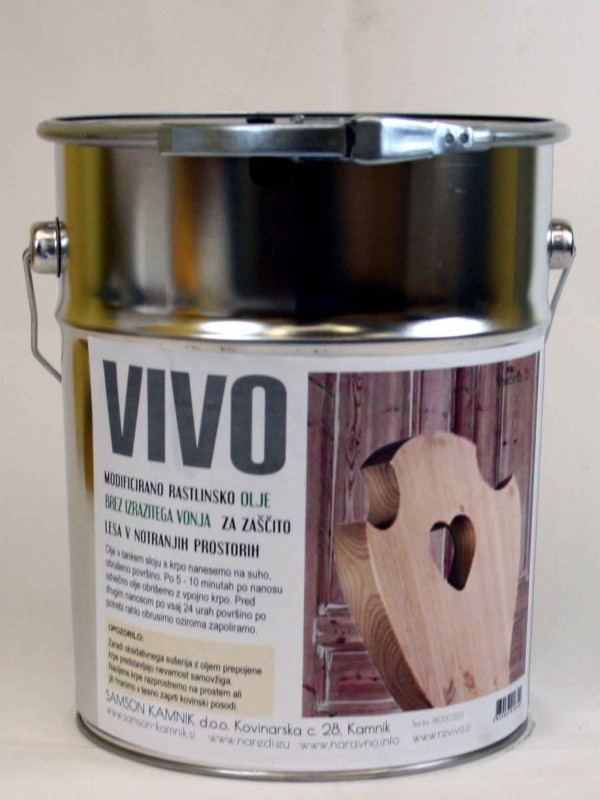 VIVO oil without strong scent for protecting indoor wooden surfaces 5 l