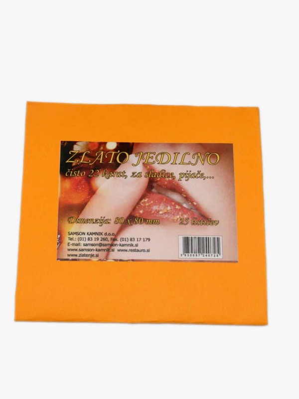 GOLD EDIBLE 80 x 80 mm, 25 sheets