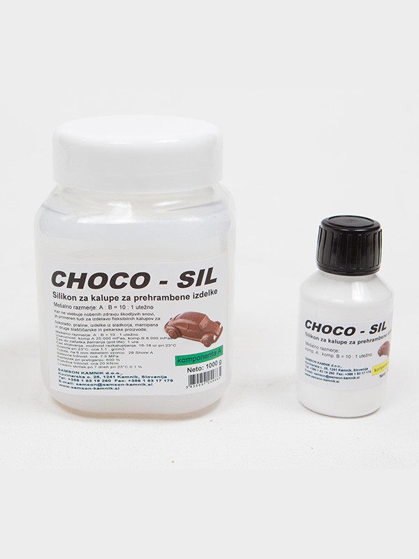 CHOCO SIL silikon za izdelavo kalupov za čokolado 1000 g + 100 g