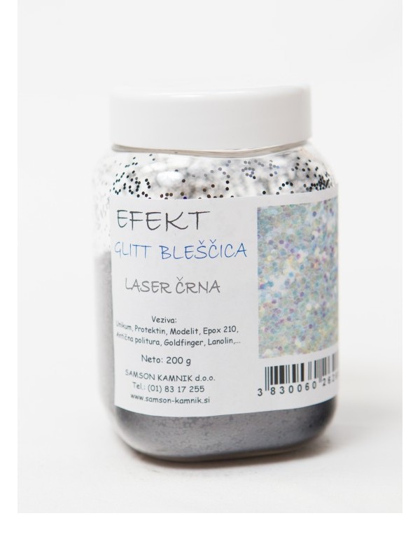 EFFECT GLITTER Laser black 200 g