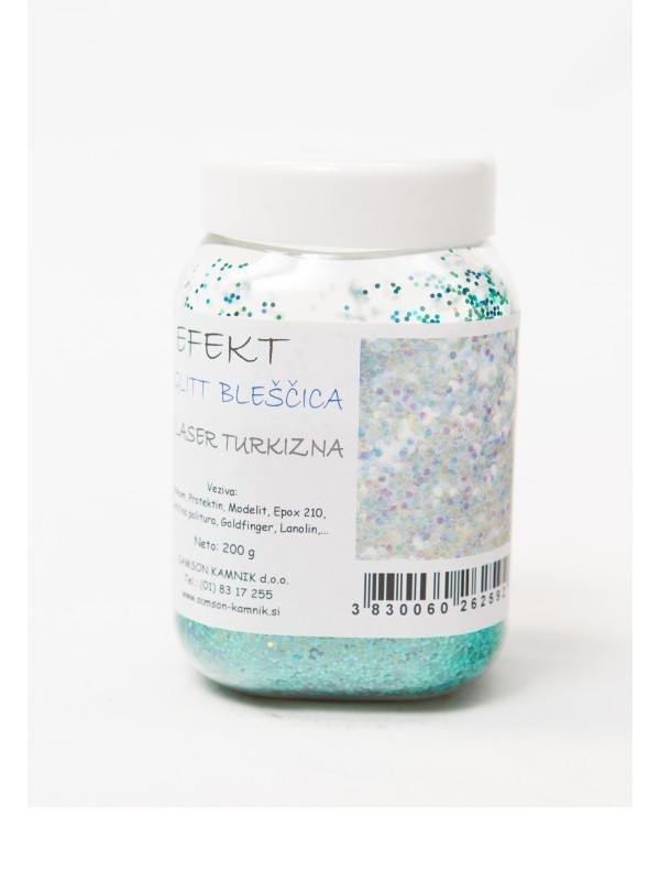 EFFECT GLITTER Laser turquoise 200 g