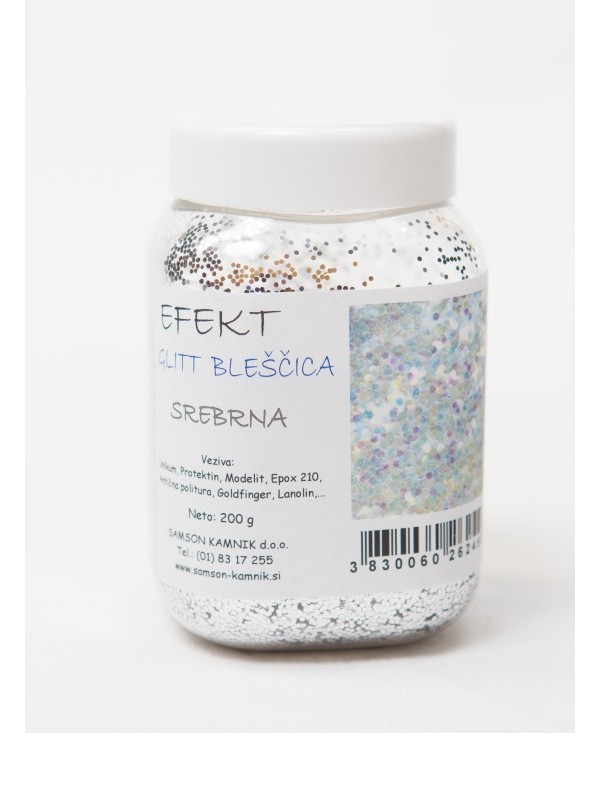 EFFECT GLITTER Laser silver 200 g