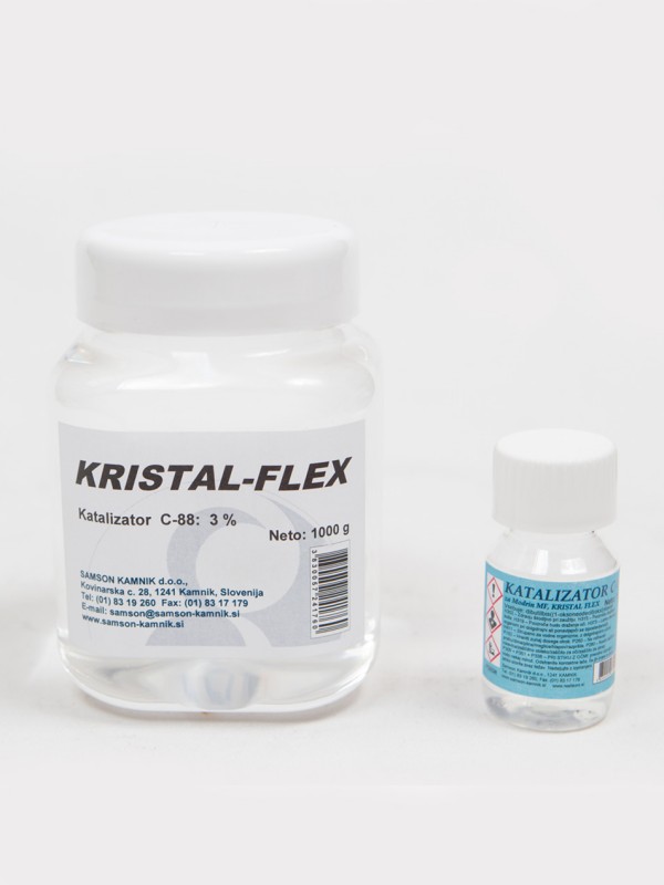 Silikonski kavčuk KRISTAL-FLEX  1 kg   +   KATALIZATOR C88  30 g