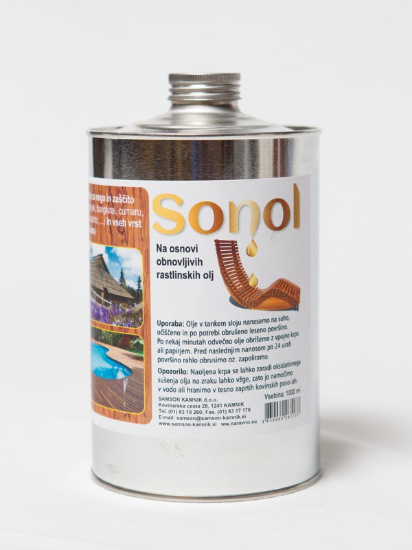 SONOL oil for protecting tropical wood 1 l