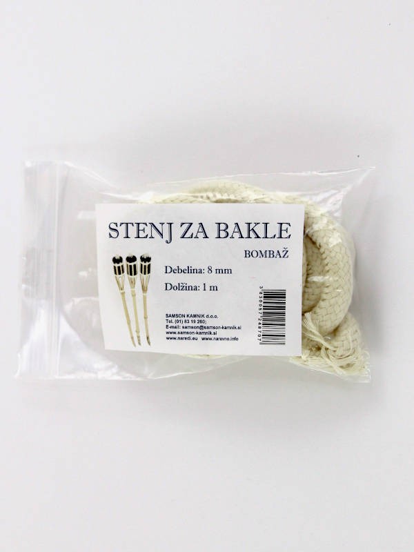 STENJ   ZA BAKLE  bombaž        8 mm          1m