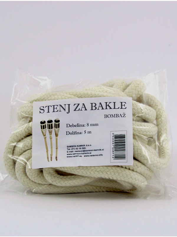 STENJ ZA BAKLE bombaž 8 mm 5 m