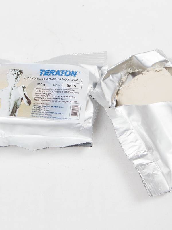 TERATON zračno sušeča glina        bel   500 g