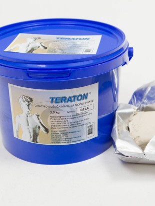 TERATON WHITE air-hardening modelling clay 2,5 kg