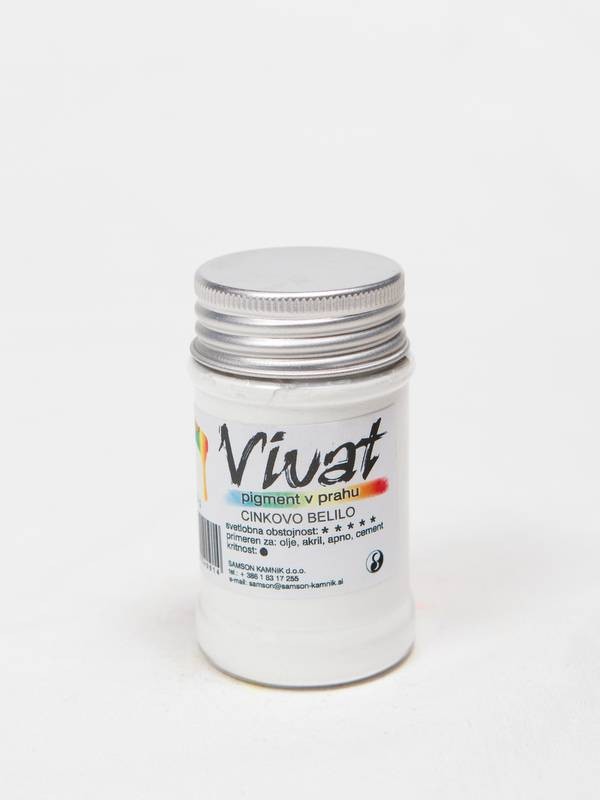 VIVAT oksidni/anorganski pigment CINKOVO BELILO 50 g