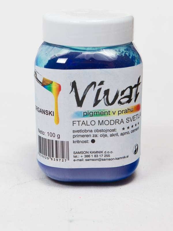 VIVAT organski pigment FTALNO SVETLO MODER 100 g