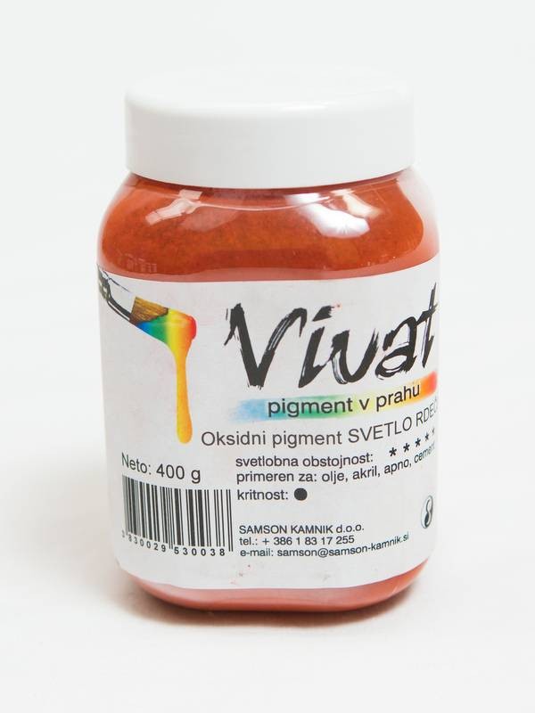 VIVAT oksidni/anorganski pigment SVETLO RDEČ 400g