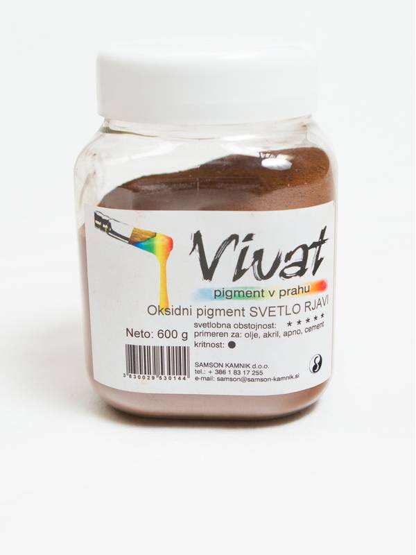 VIVAT oksidni/anorganski pigment SVETLO RJAV 600 g