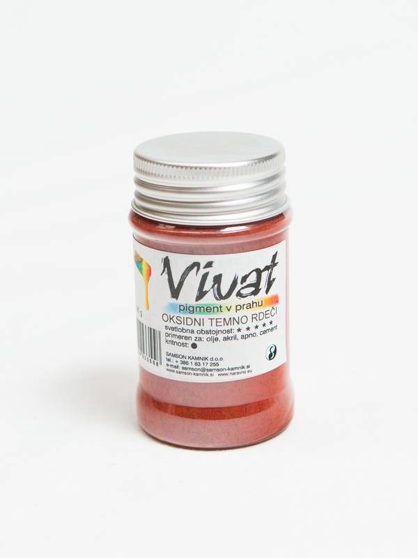 VIVAT oksidni/anorganski pigment TEMNO RDEČ 80 g