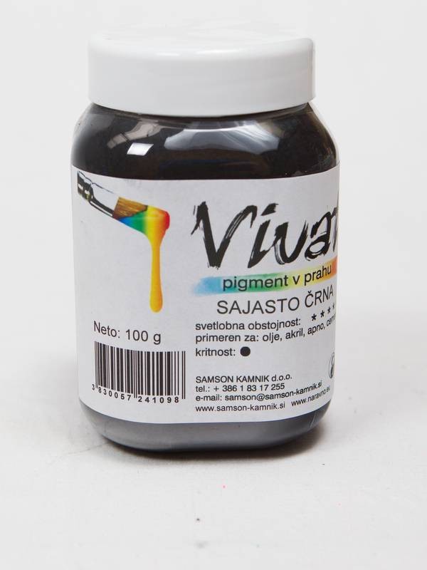 VIVAT oksidni/anorganski pigment SAJASTO ČRN 100 g