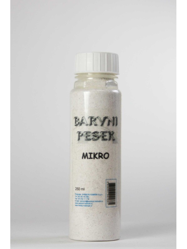 BARVIT MIKRO Barvni pesek BEL 250 ml