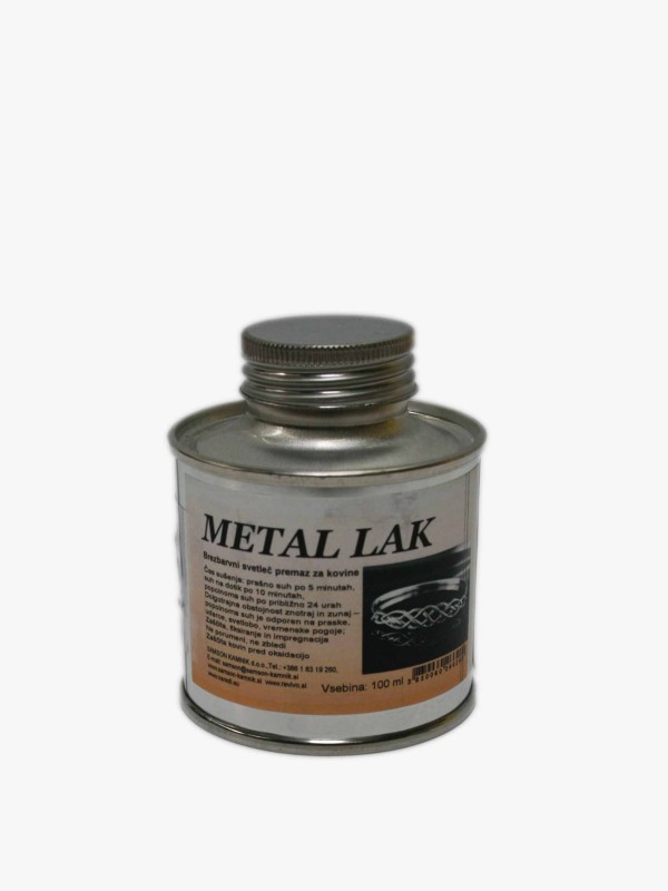 METAL LAK brezbarvni svetleč premaz za kovine 100 ml