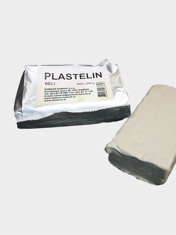 PLASTICINE, hard, white 500 g